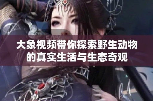 大象视频带你探索野生动物的真实生活与生态奇观