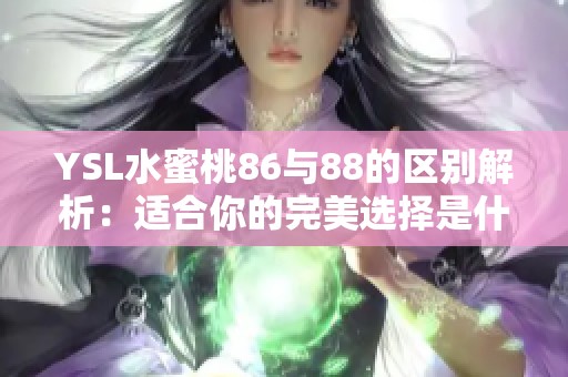 YSL水蜜桃86与88的区别解析：适合你的完美选择是什么
