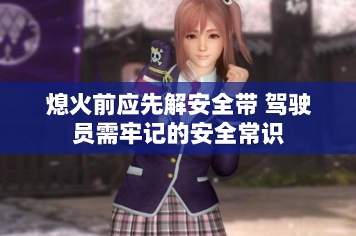 熄火前应先解安全带 驾驶员需牢记的安全常识