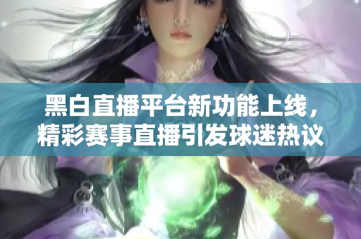 黑白直播平台新功能上线，精彩赛事直播引发球迷热议