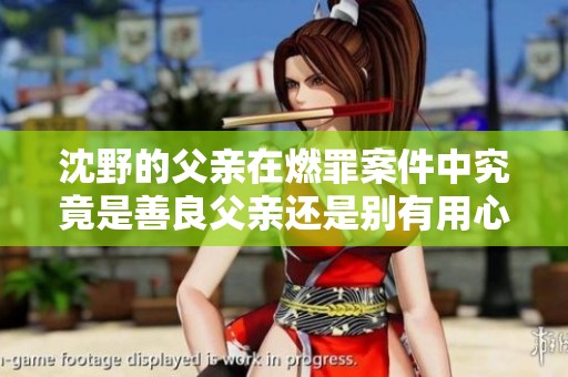 沈野的父亲在燃罪案件中究竟是善良父亲还是别有用心者