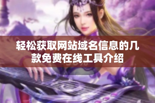 轻松获取网站域名信息的几款免费在线工具介绍