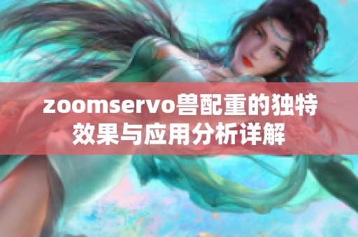 zoomservo兽配重的独特效果与应用分析详解