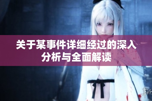 关于某事件详细经过的深入分析与全面解读