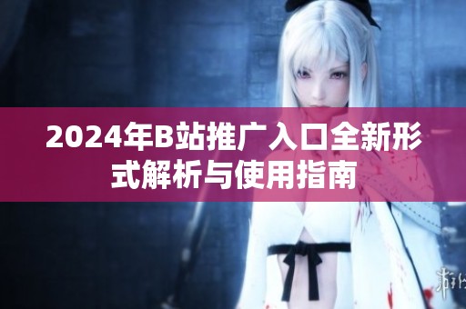 2024年B站推广入口全新形式解析与使用指南