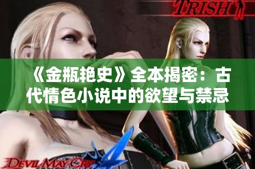 《金瓶艳史》全本揭密：古代情色小说中的欲望与禁忌解析