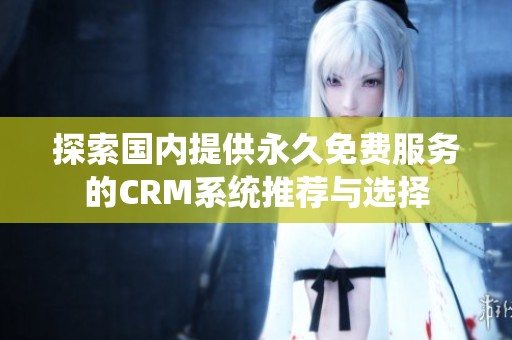 探索国内提供永久免费服务的CRM系统推荐与选择