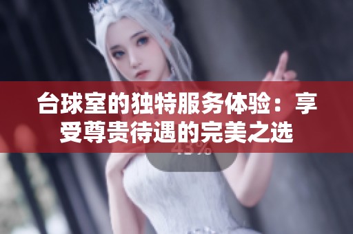 台球室的独特服务体验：享受尊贵待遇的完美之选