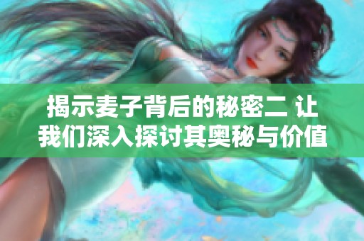 揭示麦子背后的秘密二 让我们深入探讨其奥秘与价值