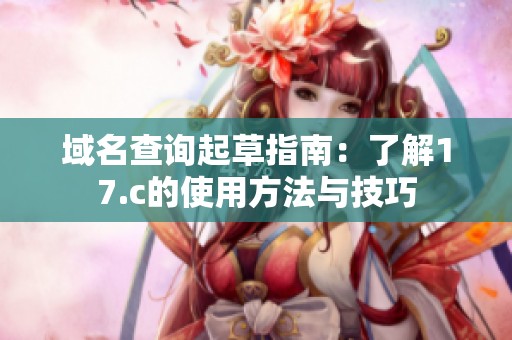 域名查询起草指南：了解17.c的使用方法与技巧
