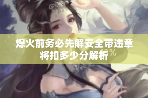 熄火前务必先解安全带违章将扣多少分解析