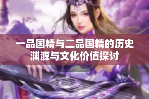 一品国精与二品国精的历史渊源与文化价值探讨