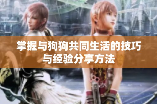 掌握与狗狗共同生活的技巧与经验分享方法