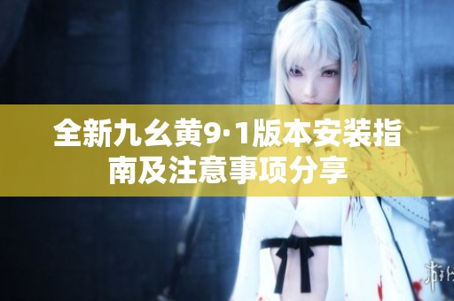 全新九幺黄9·1版本安装指南及注意事项分享