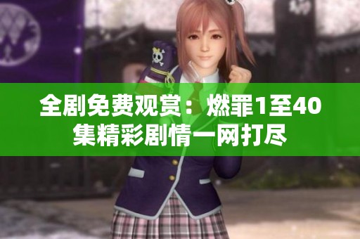 全剧免费观赏：燃罪1至40集精彩剧情一网打尽