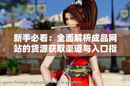 新手必看：全面解析成品网站的货源获取渠道与入口指南