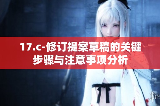 17.c-修订提案草稿的关键步骤与注意事项分析
