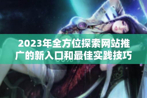 2023年全方位探索网站推广的新入口和最佳实践技巧