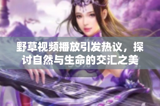 野草视频播放引发热议，探讨自然与生命的交汇之美