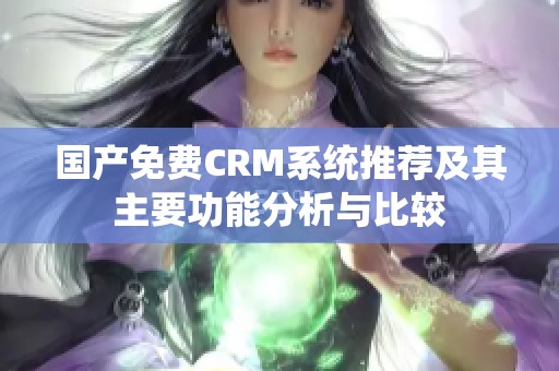 国产免费CRM系统推荐及其主要功能分析与比较