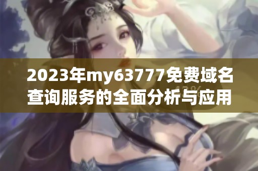 2023年my63777免费域名查询服务的全面分析与应用