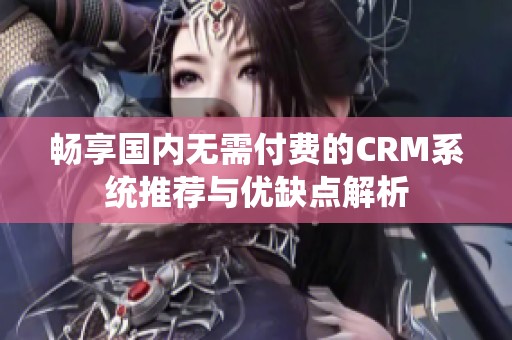 畅享国内无需付费的CRM系统推荐与优缺点解析